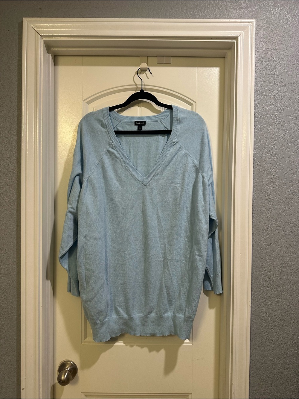 torrid Sky Blue V-Neck Lightweight Sweater